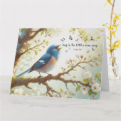 Zing tot de HEER een nieuw lied Psalm 96:1 Kaart (Gele Bloem)