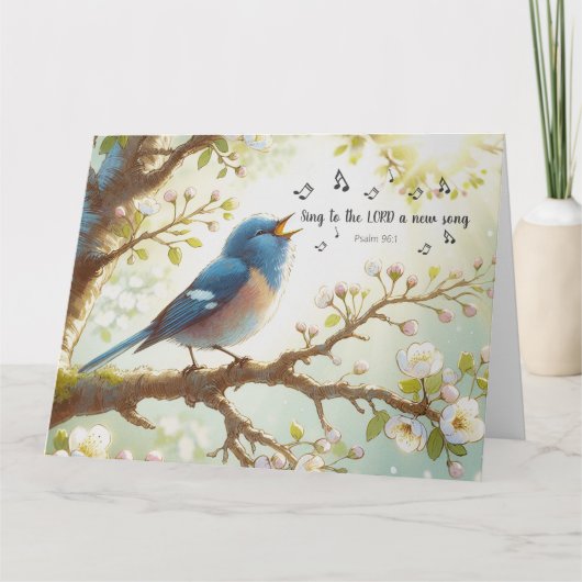 Zing tot de HEER een nieuw lied Psalm 96:1 Kaart (Voorkant)
