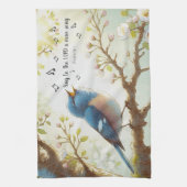 Zing tot de HEER een nieuw lied Psalm 96:1 Theedoek (Verticaal)