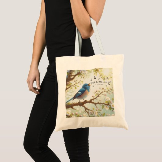 Zing tot de HEER een nieuw lied Psalm 96:1 Tote Bag (Voorkant (product))
