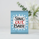 Zing uit, Baby Briefkaart (Staand voorkant)