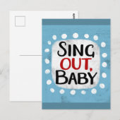 Zing uit, Baby Briefkaart (Voorkant / Achterkant)