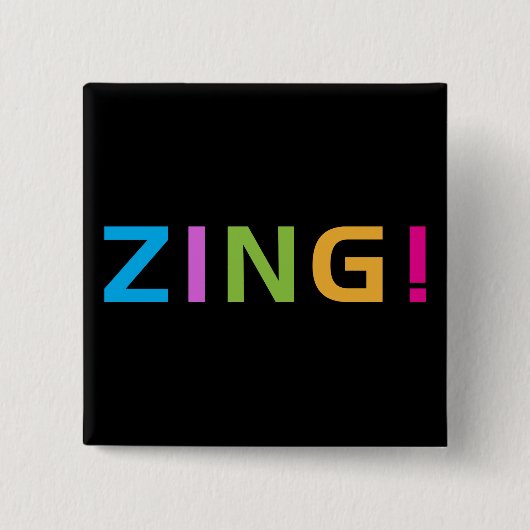 ZING! VIERKANTE BUTTON 5,1 CM (Voorkant)