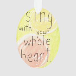 "Zing with Your Hall Heart"-waterverf Ornament