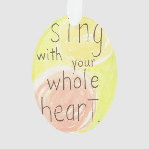 "Zing with Your Hall Heart"-waterverf Ornament