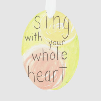 "Zing with Your Hall Heart"-waterverf Ornament
