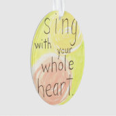 "Zing with Your Hall Heart"-waterverf Ornament (voorkant)