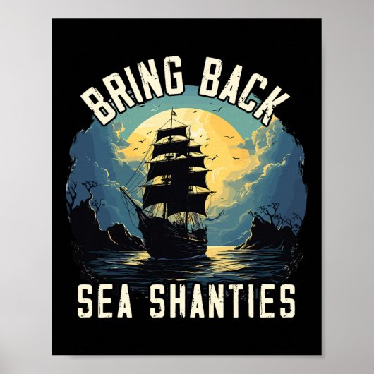 Zing Zee Shantie-ontwerp voor liefhebbers van zing Poster (Voorkant)