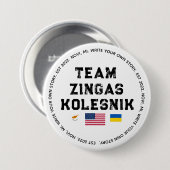 Zingas Kolesnik knop Ronde Button 7,6 Cm (Voorkant /achterkant)