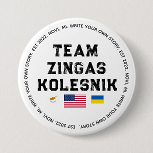 Zingas Kolesnik knop Ronde Button 7,6 Cm