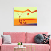 Zingdroesem ~ Chatting Canvas Afdruk (Insitu (Woonkamer))