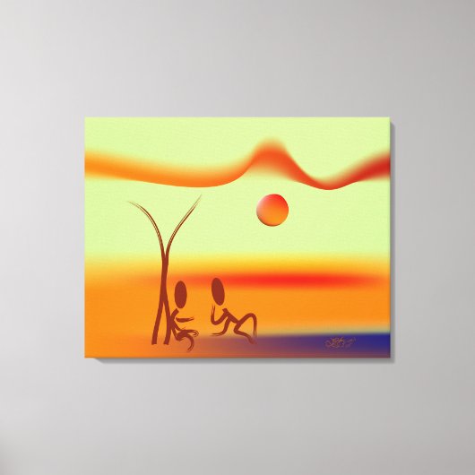 Zingdroesem ~ Chatting Canvas Afdruk (Voorkant)