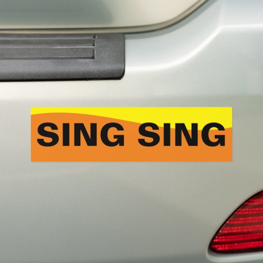 ZINGEN BUMPERSTICKER (Op auto)