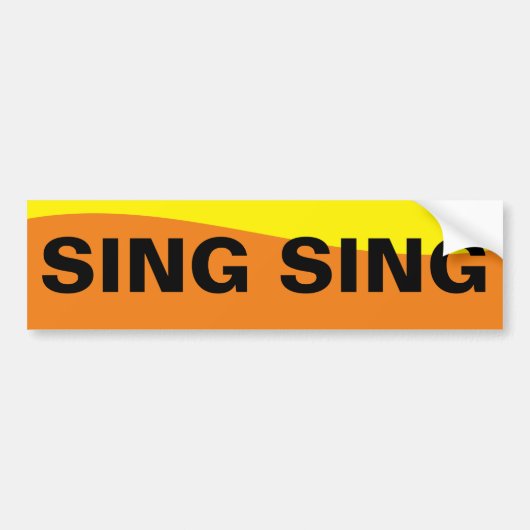 ZINGEN BUMPERSTICKER (Voorkant)