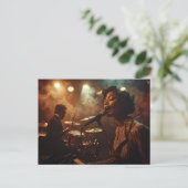 Zingen de Blues, Afro-Amerikaanse, Night Club Briefkaart (Staand voorkant)