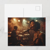 Zingen de Blues, Afro-Amerikaanse, Night Club Briefkaart (Voorkant / Achterkant)