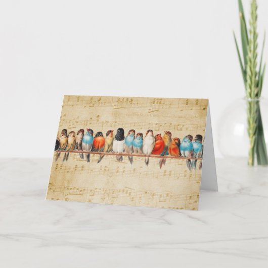 Zingen en strijken bedankkaart (Voorkant)