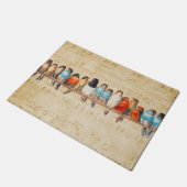 Zingen en strijken deurmat (Schuin)