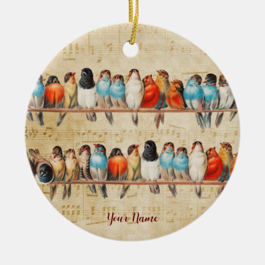 Zingen en strijken keramisch ornament (Voorkant)