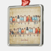 Zingen en strijken metalen ornament (Links)