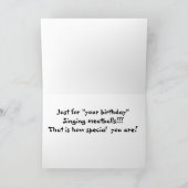 "Zingen gehaktbal" ALLEEN VOOR UW *10e* VERJAARDAG Kaart (Binnen)