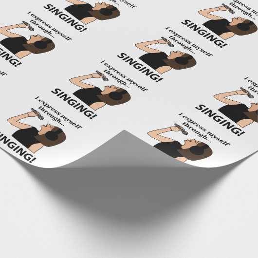 Zingen Ik druk mezelf uit door te zingen Cadeaupapier (Hoek)