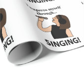 Zingen Ik druk mezelf uit door te zingen Cadeaupapier (Rol Hoek)