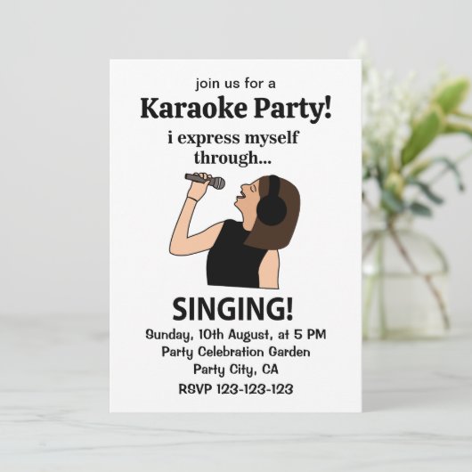 Zingen Ik druk mezelf uit door te zingen Kaart (Staand voorkant)