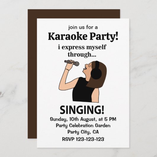 Zingen Ik druk mezelf uit door te zingen Kaart (Voorkant / Achterkant)