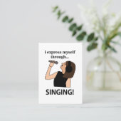 Zingen Ik druk mezelf uit door te zingen Visitekaartje (Staand voorkant)