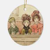 Zingen in de kerk (met papier) keramisch ornament (Links)