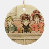 Zingen in de kerk (met papier) keramisch ornament (Achterkant)
