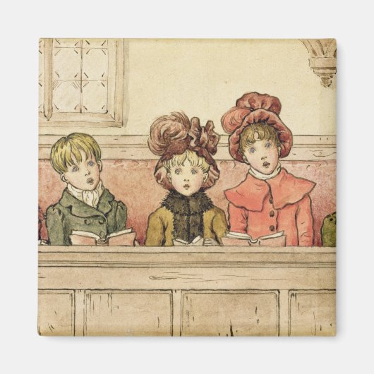 Zingen in de kerk (met papier) magneet (Voorkant)