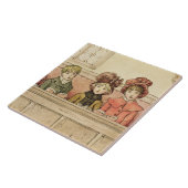 Zingen in de kerk (met papier) tegeltje (Zijkant)