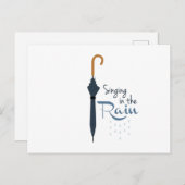 Zingen in de regen briefkaart (Voorkant / Achterkant)