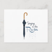 Zingen in de regen briefkaart (Voorkant)