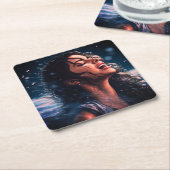 Zingen in de regen kartonnen onderzetters (Schuin)