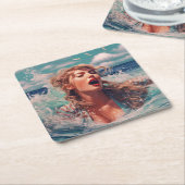 Zingen in de regen kartonnen onderzetters (Schuin)