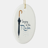 Zingen in de regen keramisch ornament (Rechts)