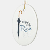 Zingen in de regen keramisch ornament (Links)