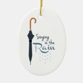 Zingen in de regen keramisch ornament (Voorkant)
