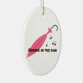 Zingen in de regen keramisch ornament (Rechts)