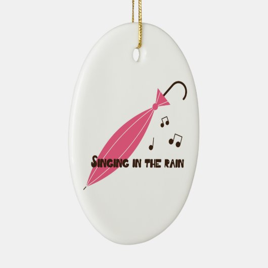 Zingen in de regen keramisch ornament (Rechts)