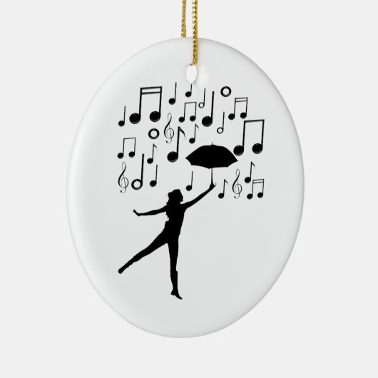 Zingen in de regen keramisch ornament (Rechts)