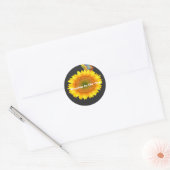 Zingen in de zonnebloem Heart Sticker (Envelop)