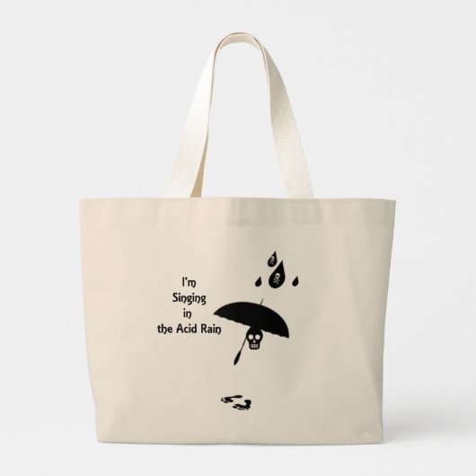 Zingen in de zure regen grote tote bag (Achterkant)