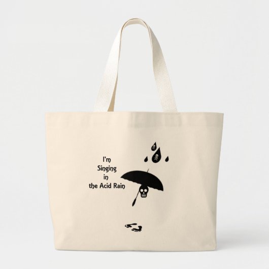 Zingen in de zure regen grote tote bag (Voorkant)