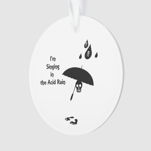 Zingen in de zure regen ornament (voorkant)