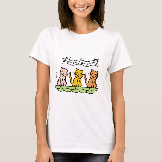 Zingen Katten Tshirts en geschenken (Voorkant)