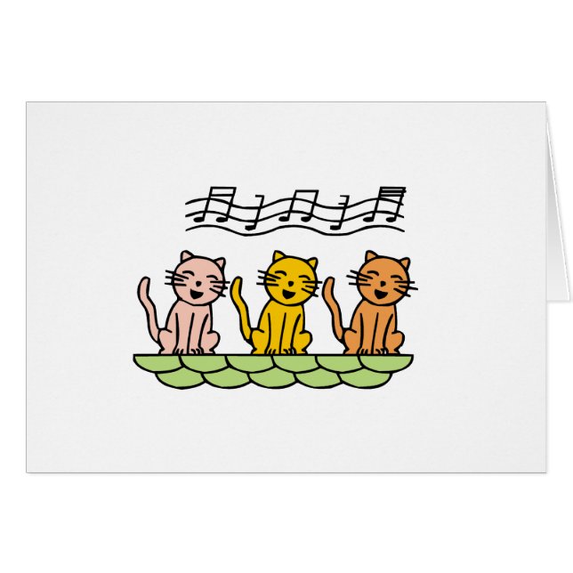 Zingen Katten Tshirts en geschenken (Voorkant Horizontaal)